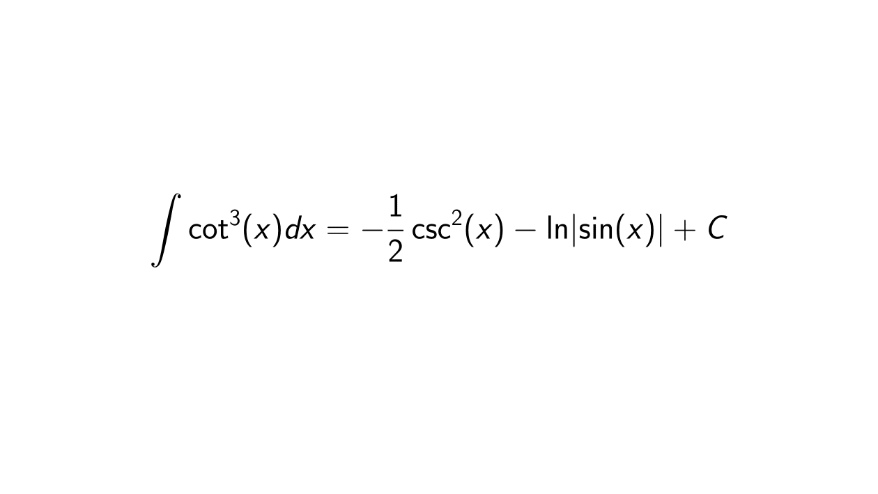 You are currently viewing What is the integral of cot^3(x)?